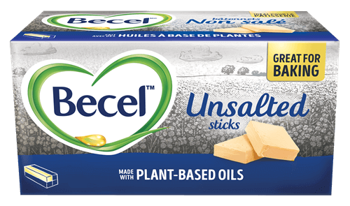 Becel Plant-Based bricks and sticks are great vegan butter alternatives for baking
