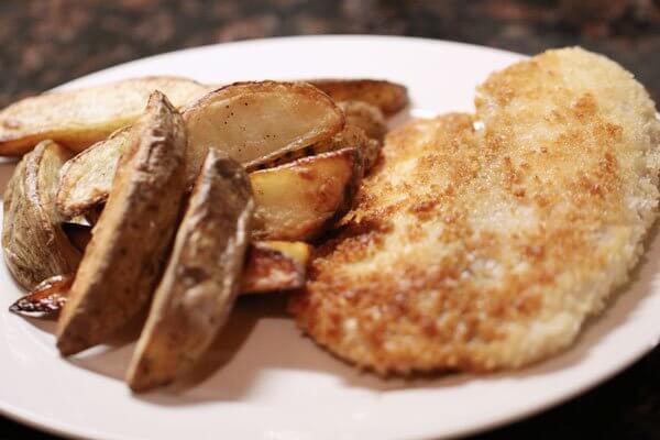 Tilapia and potatoes cooked in duck fat