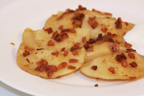 Potato-cheese pierogi made from scratch