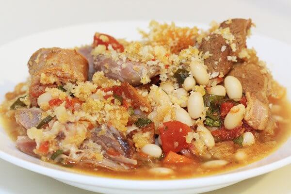 Cassoulet with duck confit, braised pork and sausage