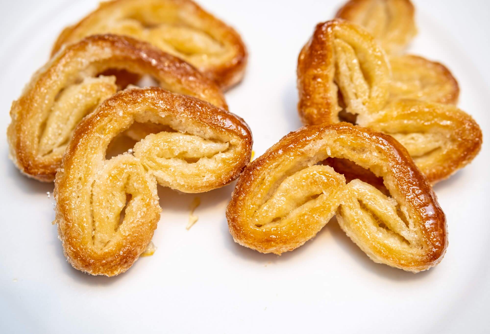 Palmier cookies made from leftover French puff pastry