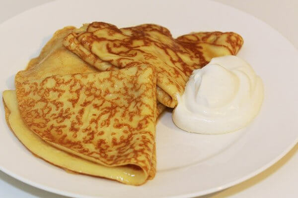 Crêpe Suzette with Grand Marnier whipped cream